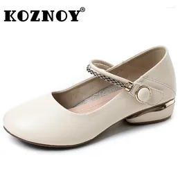 Casual schoenen Koznoy 3cm koe echte lederen zomer flats