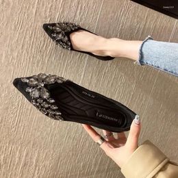 Zapatos informales Damas Black Flat Women Foot Fashion Toe Fashion 2024 Llegada A Walking and Baj Price Sale 39