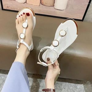 Casual schoenen dames uitverkoop mode enkelbandje gesp vrouwen sandalen zomer open teen buiten strand platte grote maat 43 sandalias