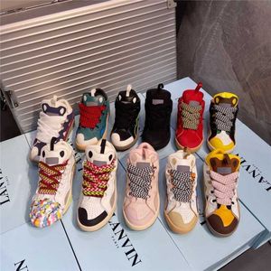 Casual schoenen Lanviin splash inkt brood schoenen dikke zolen kleur bijpassende morele trainingsschoenen veterschoenen heren dames casual running skateboard schoenen lanfang sneakers KQN5