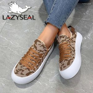 Chaussures décontractées Lazyseal 3,5 cm Platform Mesh Femmes Hollow Stretch Tissu Fabric Spring Summer Footwear Couleur Couleur Couleur