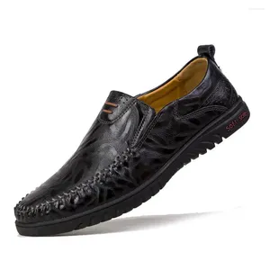 Zapatos Casuales Cuero Moda Hombres Mocasines Todo Fósforo Mango Ligero