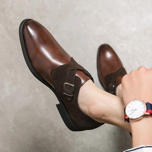 Casual schoenen leer voor mannen formele schoen prom avond lange jurken mode loafers jurk plus maat 38-48