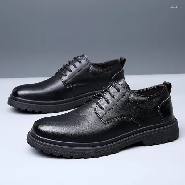 Zapatos casuales cuero para hombres trabajos de negocios genuinos zapato hombre sapato masculino chaussure homme herren schuhe