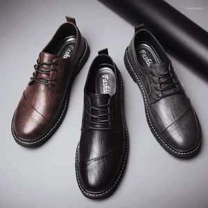 Casual schoenen Leer mannen Spring herfst mode oxford mannelijk volwassen zakelijk comfort non-slip formele heren nice