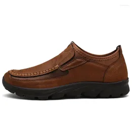 Chaussures décontractées Men de cuir Zapatos Muis de marque mocassins Mocasins Slip Breatch on Driving Plus taille 39-48 Drop