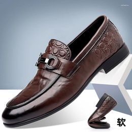 Casual schoenen Leather Sojabonen Heren Autumn 2024 Trend Soft Bottom Joker High-end rijden