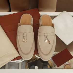 Casual schoenen Loafers plat lage top suede lederen oxfords mocassins zomer walk comfort loafer slip op loafer rubberen zool flats loro piano met originele doos 722