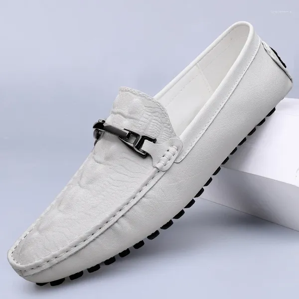 Zapatos casuales mocasadores hombres cuero italiano mocasines mocassin homme mocasines hombre slip-ons