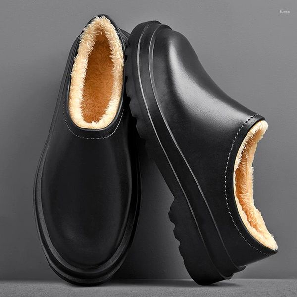 Zapatos informales mocasines para Hombre, Zapatillas de invierno para Hombre, zapatos formales de diseñador, mocasines planos para Hombre, Zapatillas de oficina para Hombre, resbalones en negro
