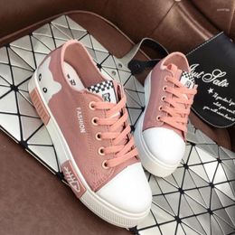 Casual schoenen Mooie dames canvas platform sneakers Klassieke veterschoenen Outdoor wandelen Gevulkaniseerd Tenis Zapatos De Mujer