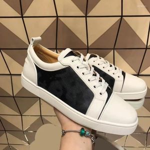 Chaussures décontractées pour hommes à faible coupe Luxury Trainers de haute qualité conduisant des camouflage noir à pointes Net de camouflage en cuir véritable