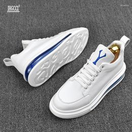 Zapatos casuales de baja ayuda versátil tendencia transpirable cojín de aire pequeño tablero blanco coreano a39