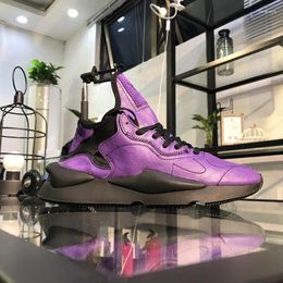 Chaussures décontractées Design de luxe Men de cuir véritable en cuir confortable Sports extérieurs Running Femmes Purple Sneakers 2C