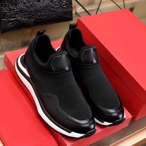 Chaussures décontractées de luxe Designer Sneaker en cuir véritable maille bout pointu Race Runner US38-44