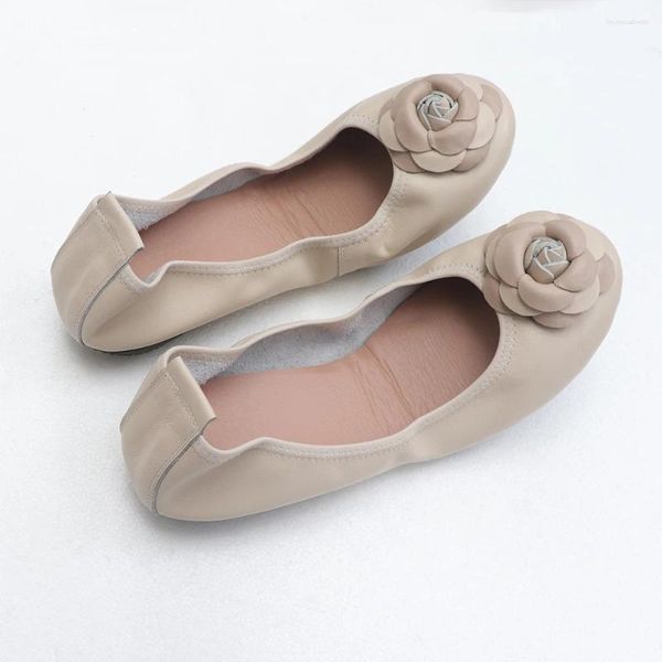 Zapatos casuales de lujo pisos de lujo para mujeres genuina cuero suave plegable ballet negro conductor comodidad calzado maternidad gran tamaño 43