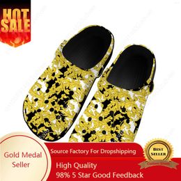 Chaussures décontractées Luxury Golden Floral Prints Home Clogs Custom Water Custom Baroque European Mens Womens Teenager Garde