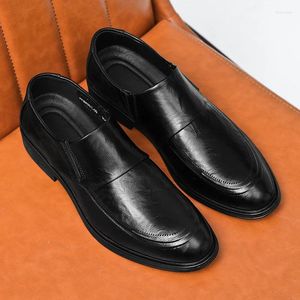 Casual schoenen luxe heren lederen outdoor slip op formele kleding voor mannelijk feest bruiloft kantoor werk zakelijk