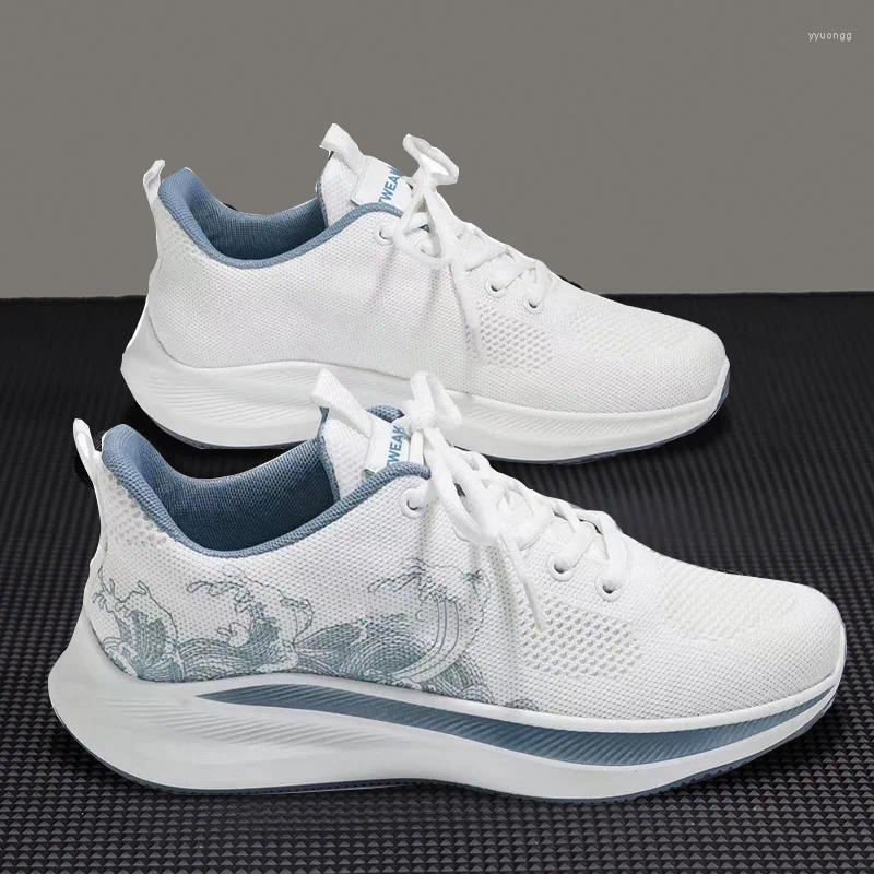Casual Shoes Luxury Men's Breathable Mesh Spring And Autumn China-Chic Super Light Soft Soled Anti-skid Sports Running