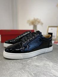 Chaussures décontractées Luxury Men de qualité supérieure en cuir léopard imprimé authentique 35-48