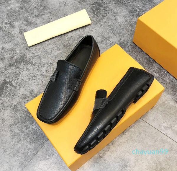 Zapatos casuales Zapatos de diseñador de lujo Conductores Chaussures Mocasines de cuero Zapato de vestir para hombre 36-45