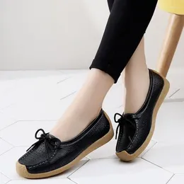 Chaussures décontractées Maogu cuir mocassins plats couture dames chaussure femme mocassins peu profonds femme chaussures Sapatos Femininos 2024 femmes
