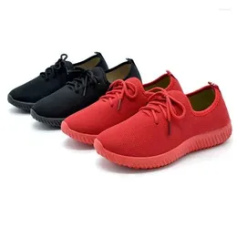 Casual schoenen Maogu Running Sport Red Women Summer Shoe Sneakers Ladies 2024 Damesdoek Zwart Flat Non-Slip Comfortabel