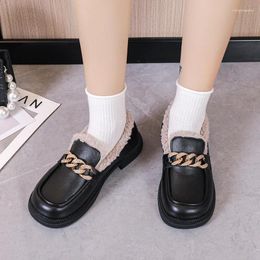 Chaussures décontractées Mary Jane Girls JK Uniforme Lolita College Gothic High Quality Mood pour les femmes Keep Warm Boots Coton Flat
