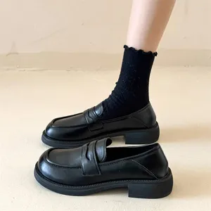 Chaussures décontractées Mary Jane Lolita, uniforme d'écolier japonais Uwabaki JK, piège à boucle à bout rond pour femmes et filles, Cosplay