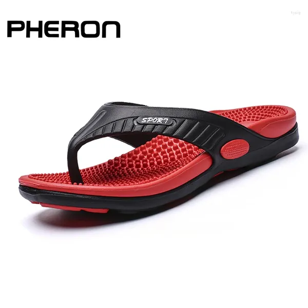 Zapatos casuales zapatillas de masaje para hombres flip flops para hombres sandalias de playa transpirables tamaño 40-45 ocio al aire libre