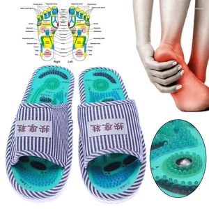 Casual schoenen Massage slippers gestreepte reflexologie acupunctuur sandalen voet acupoint voor vrouwen mannen ASD88