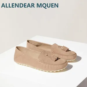 Casual schoenen Master Kwaliteit Echt lederen slip op plat ontwerp Golf vrouwen Loafers dames lopen hardlopen