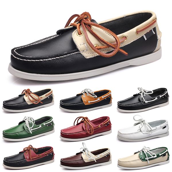 Chaussures de sport hommes noir pas cher loisirs argent taupe dlives marron gris rouge vert marches bas doux multi cuir hommes sneaker entraîneur extérieur GAI