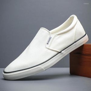 Zapatos informales de lona para hombre, moda de primavera, tendencia coreana, zapatillas blancas vulcanizadas con cordones, Tenis masculinos BM-007