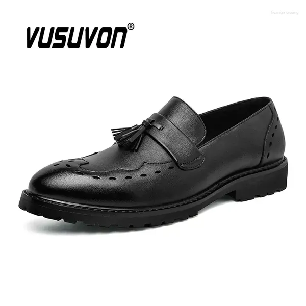 Chaussures décontractées hommes classiques en cuir en cuir en cuir mocassins en cuir slip-on conduisant les garçons noirs mocassins Mocasins Office 37-44