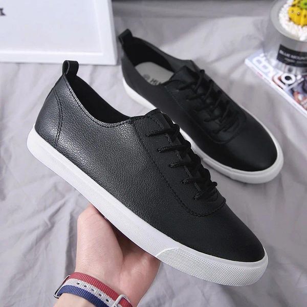 Zapatos informales hombres cómodos mocasines de cuero PU Diseño hecho a mano Pisas de zapatillas Slip on Lazy Driving Brand White