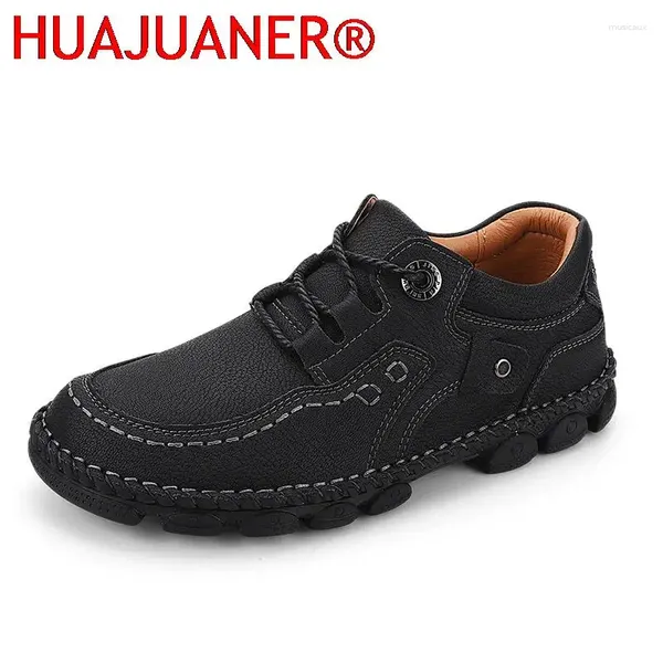 Chaussures décontractées hommes mode cuir outillage printemps automne loisirs à lacets marche randonnée mâle chaussures rétro grande taille 38-48
