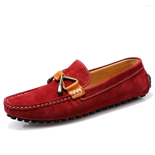 Chaussures décontractées hommes mode mâle daim doux mocassins loisirs mocassins sans lacet hommes conduite homme paresseux rétro