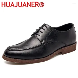 Chaussures décontractées pour hommes, Oxfords Vintage en cuir à lacets, chaussures formelles pour hommes, confortables, grande taille 38-47