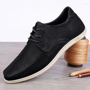 Chaussures décontractées Men Genuine Cuir respirant Business Office