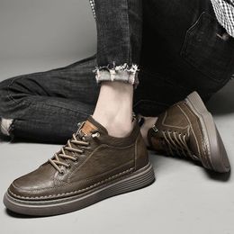 Chaussures décontractées hommes authentique hauteur d'ascenseur en cuir augmentation de 6 cm pour hommes baskets de skateboard sport tenis zapatillas de hombre 2024