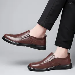 Zapatos casuales hombres genuino cuero luxe mocasines zapatillas 2024 negocio adultan negocio plano caballero hecho