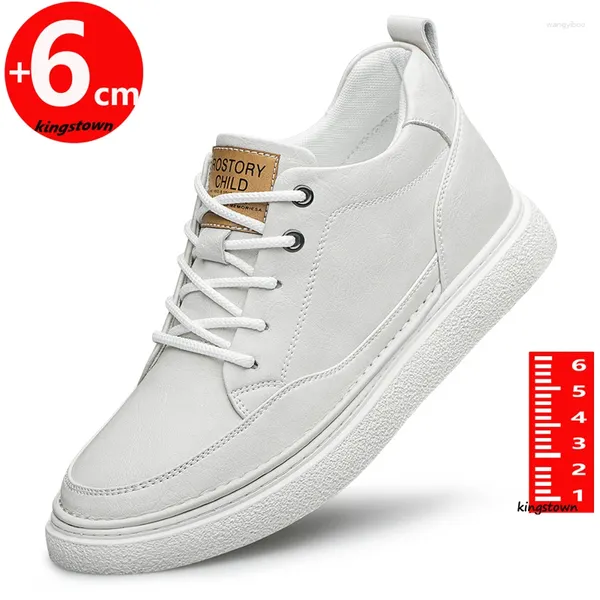 Chaussures décontractées Men de levage baskets Hauteur en cuir Augmentation des semelles intérieures 6 cm Lift de chaussures réglables pour homme plus taille 38-44 mocassins