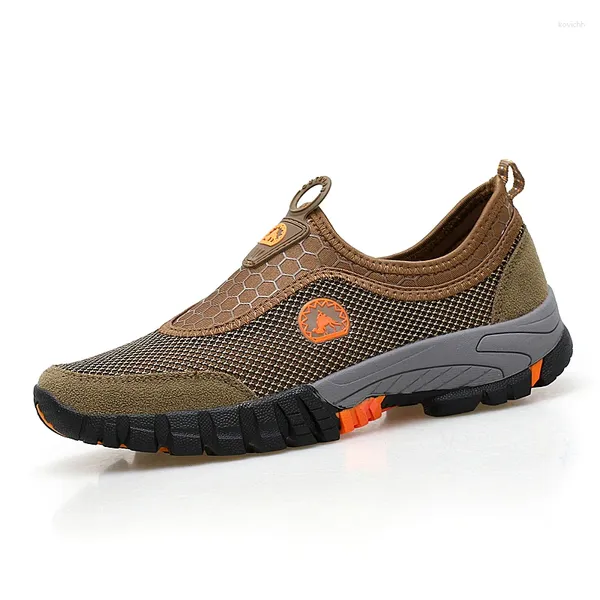 Zapatos casuales de mocasines para hombres zapatillas al aire libre transpirables caminata plegable suave para un resbalón conveniente