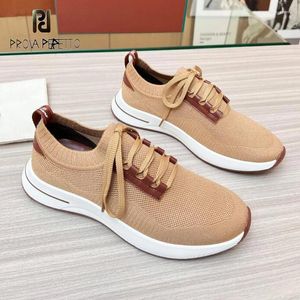 Chaussures décontractées hommes en plein air lacets en tricot respirant Running Sports Flat Summer Automne Tous correspondent à Sapatos masculine haute qualité