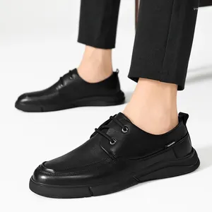 Casual schoenen heren Oxfords Lace Up Trend Monk Strap Office Outdoor Adulto Designer voor heren Leer Zwart Oxford Mannelijk