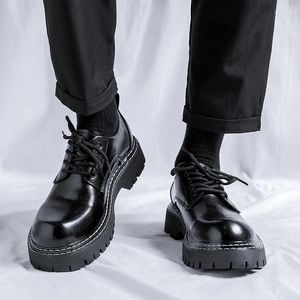 Casual schoenen heren herfst kleine leermode platform trend veelzijdig Japan Koreaans zakelijk pak