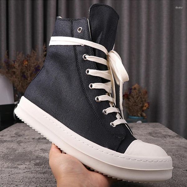 Zapatos casuales Zapatillas de deporte clásicas de cera para hombre Moda Mujer con cordones Deportes negros