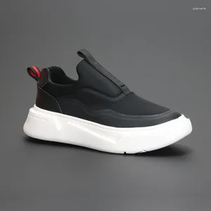 Zapatos Casuales Moda para Hombres Versión Coreana De Tacón Bajo De Un Pie De Lona Simple Transpirable Ligera