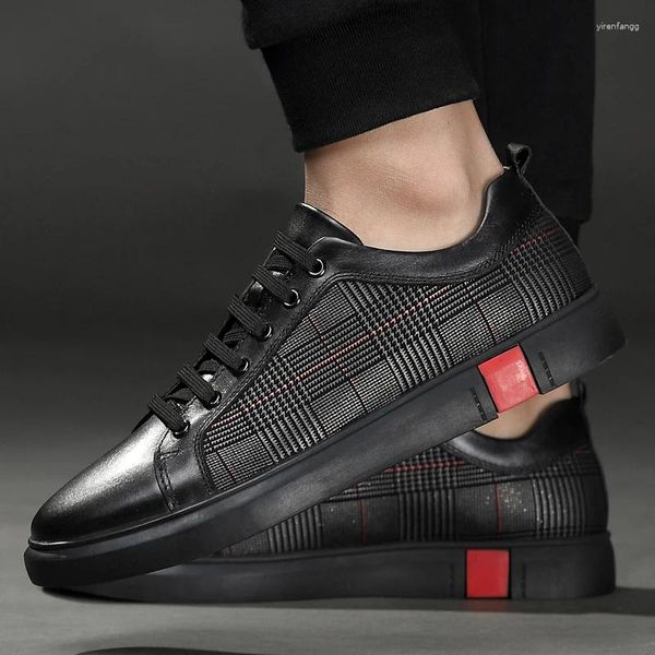 Chaussures décontractées pour hommes de la marque de luxe en cuir masculin Lamages de marque sportive mocassins Sneakers hommes Spring Youth Dernière tendance